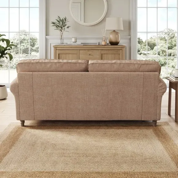 3-Seater Sofa with Curved Arms - Clay, Chenille