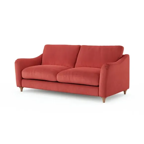3-Seater Sofa with Curved Arms - Clay, Velvet