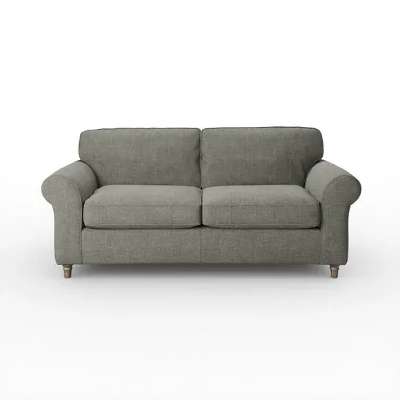 3-Seater Sofa with Curved Arms - Grey, Chenille