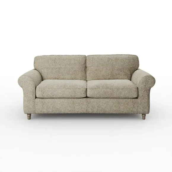 3-Seater Sofa with Curved Arms - Mushroom, Chenille