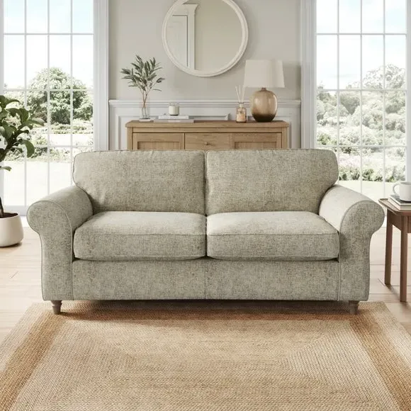 3-Seater Sofa with Curved Arms - Mushroom, Chenille image