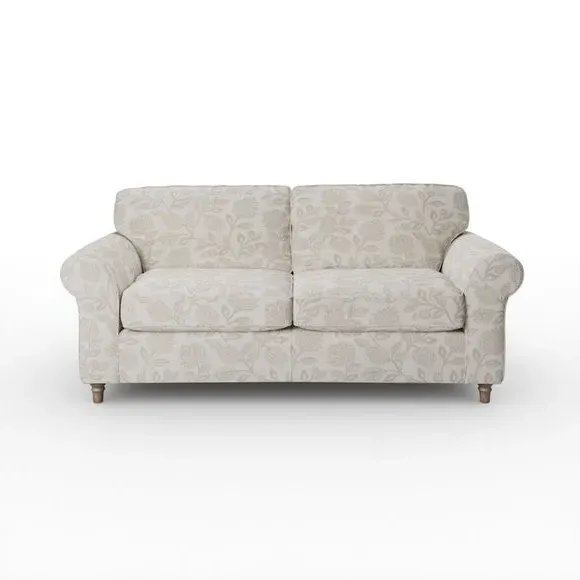 3-Seater Sofa with Curved Arms - Natural, Fabric