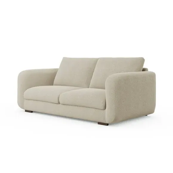 3-Seater Sofa with Deep Arms - Beige, Boucle