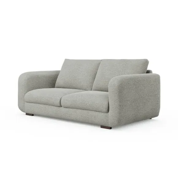 3-Seater Sofa with Deep Arms - Grey, Chenille