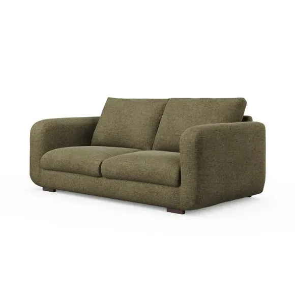 3-Seater Sofa with Deep Arms - Olive, Chenille