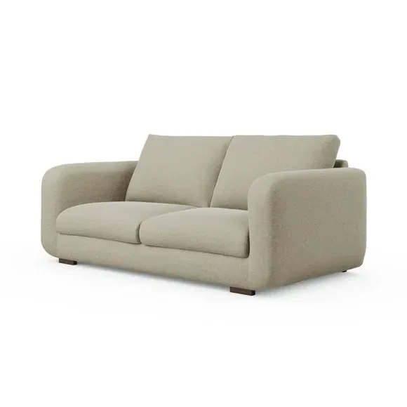 3-Seater Sofa with Deep Arms - Sandstone, Chenille