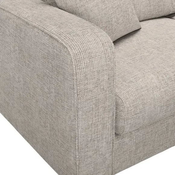 3-Seater Sofa with Deep Seats - Mushroom, Chenille