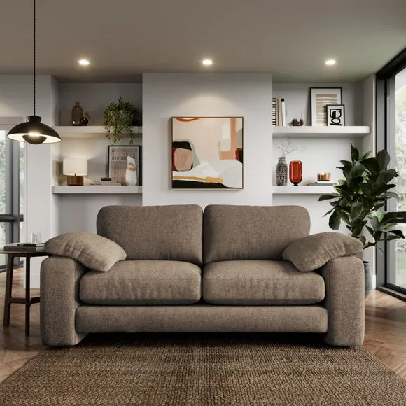 3-Seater Sofa with Feather Arms - Natural, Chenille