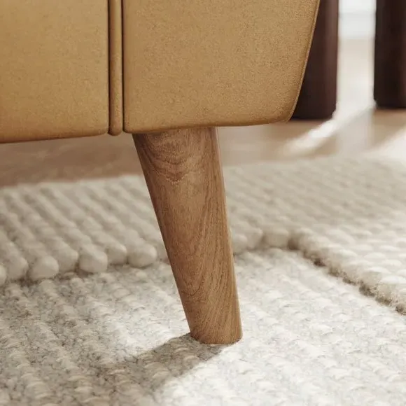 3-Seater Sofa with Flared Arms - Caramel, Velvet