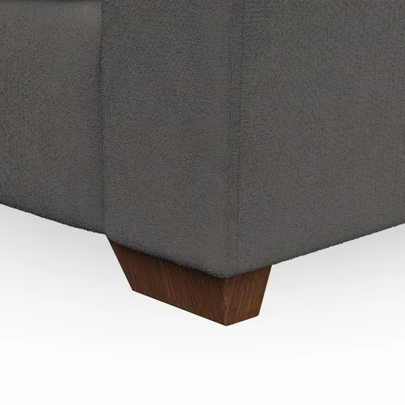 3-Seater Sofa with Flared Arms - Charcoal, Velvet