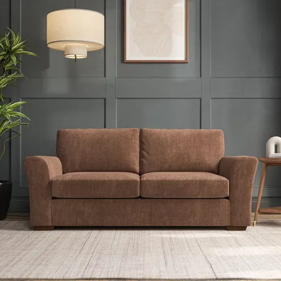 3-Seater Sofa with Flared Arms - Clay, Chenille