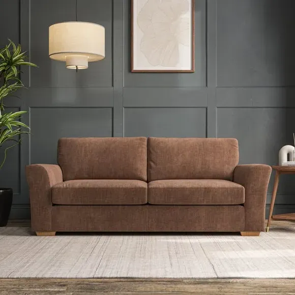 3-Seater Sofa with Flared Arms - Clay, Chenille