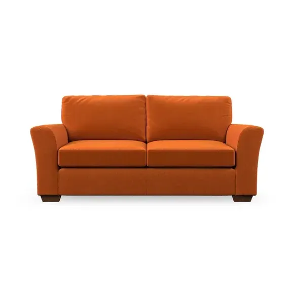 3-Seater Sofa with Flared Arms - Ginger, Velvet