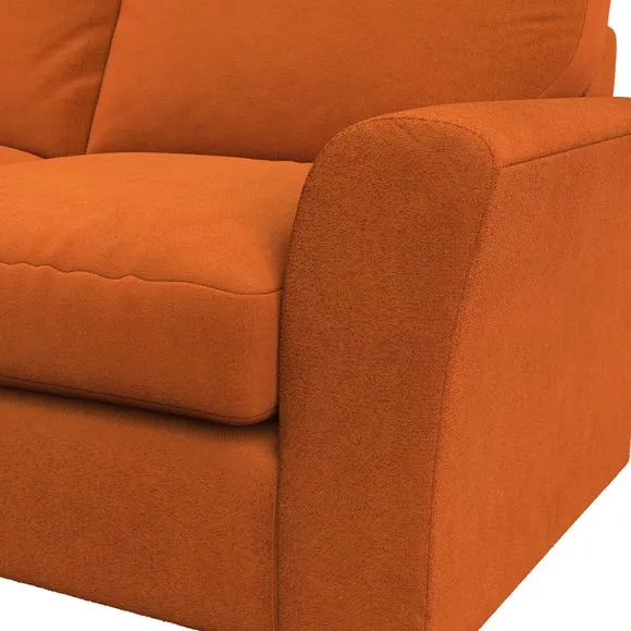 3-Seater Sofa with Flared Arms - Ginger, Velvet