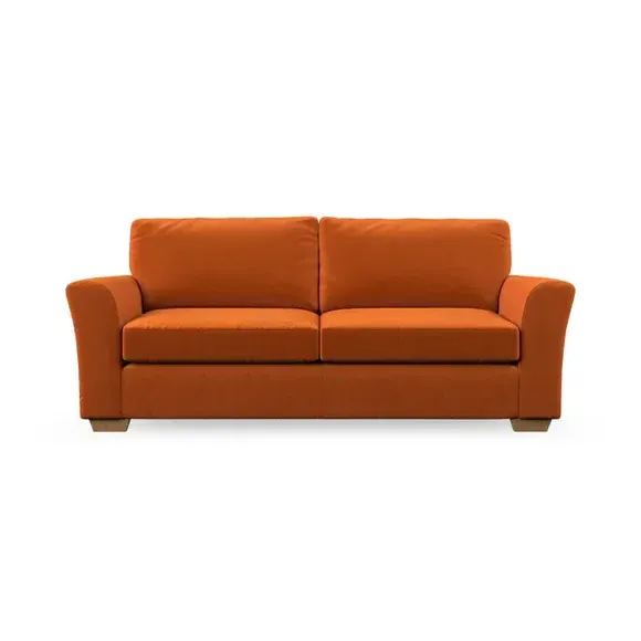 3-Seater Sofa with Flared Arms - Ginger, Velvet