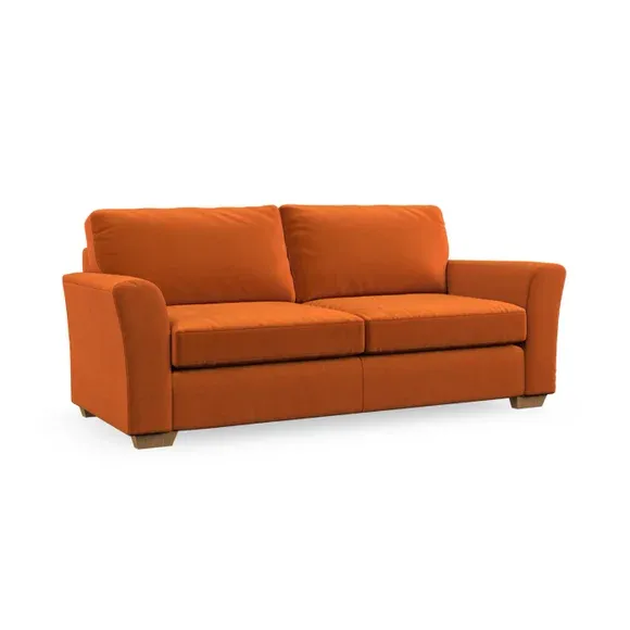 3-Seater Sofa with Flared Arms - Ginger, Velvet