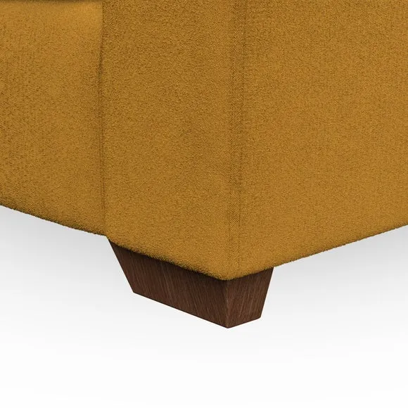 3-Seater Sofa with Flared Arms - Gold, Velvet