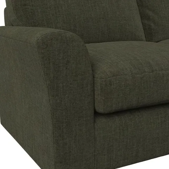 3-Seater Sofa with Flared Arms - Green, Chenille