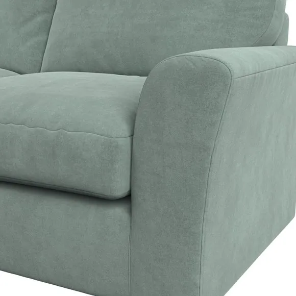 3-Seater Sofa with Flared Arms - Green, Velvet