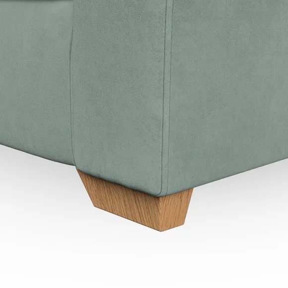 3-Seater Sofa with Flared Arms - Green, Velvet