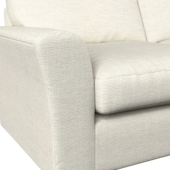 3-Seater Sofa with Flared Arms - Ivory