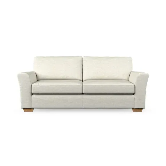 3-Seater Sofa with Flared Arms - Ivory