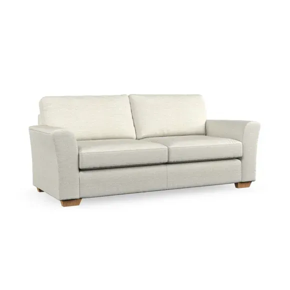 3-Seater Sofa with Flared Arms - Ivory