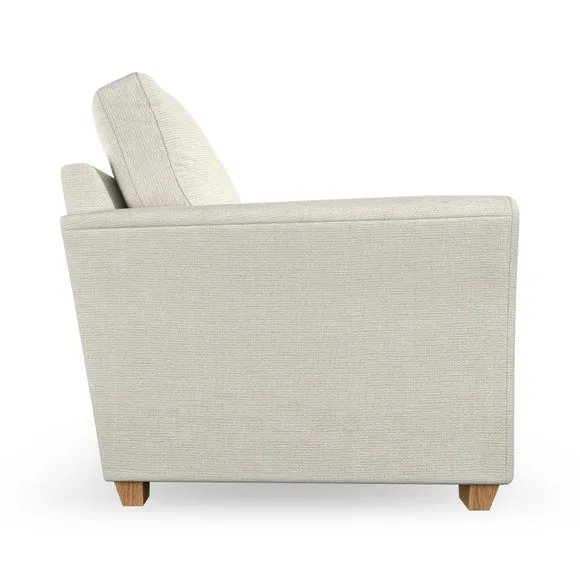 3-Seater Sofa with Flared Arms - Ivory