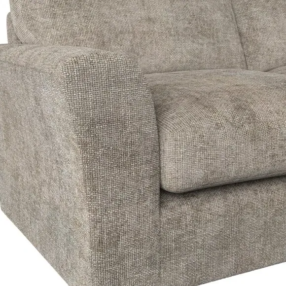 3-Seater Sofa with Flared Arms - Mushroom, Chenille