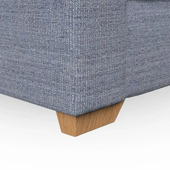 3-Seater Sofa with Flared Arms - Navy, Fabric