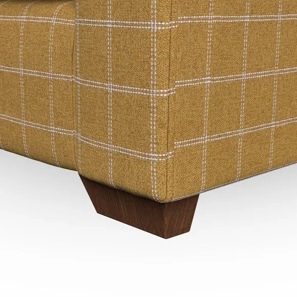 3-Seater Sofa with Flared Arms - Ochre, Fabric
