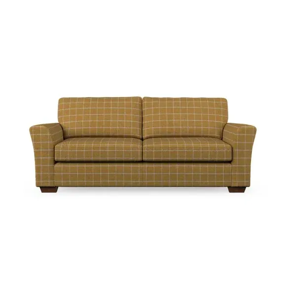 3-Seater Sofa with Flared Arms - Ochre, Fabric