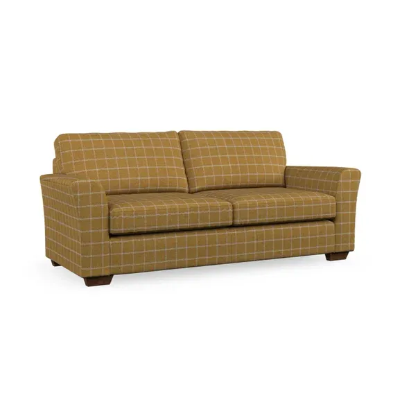 3-Seater Sofa with Flared Arms - Ochre, Fabric