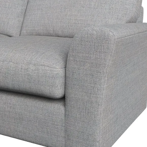 3-Seater Sofa with Flared Arms - Silver, Weave