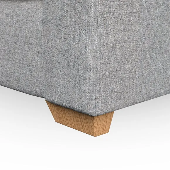3-Seater Sofa with Flared Arms - Silver, Weave