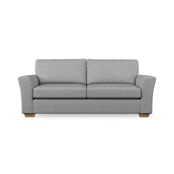 3-Seater Sofa with Flared Arms - Silver, Weave