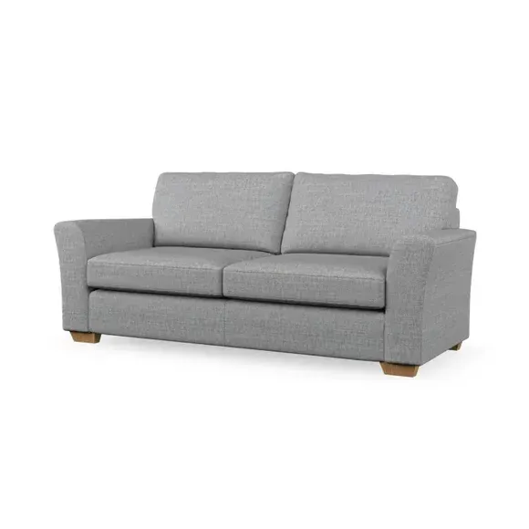 3-Seater Sofa with Flared Arms - Silver, Weave