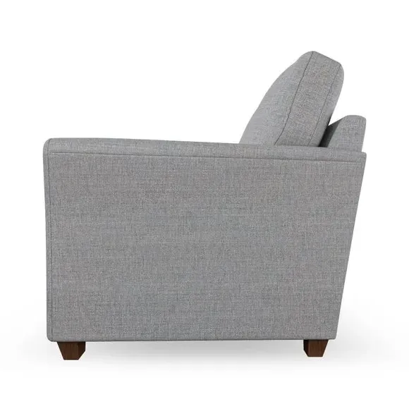 3-Seater Sofa with Flared Arms - Silver, Weave