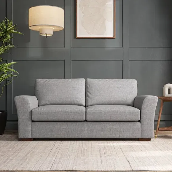 3-Seater Sofa with Flared Arms - Silver, Weave