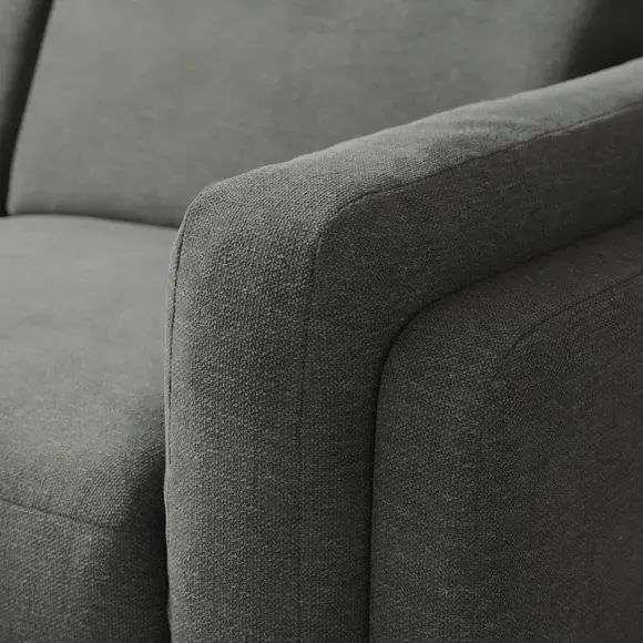 3-Seater Sofa with Foam Filling - Graphite, Chenille