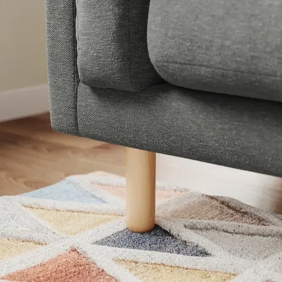 3-Seater Sofa with Foam Filling - Graphite, Chenille