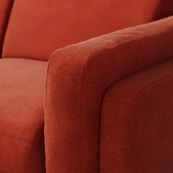 3-Seater Sofa with Foam Filling - Russet, Chenille