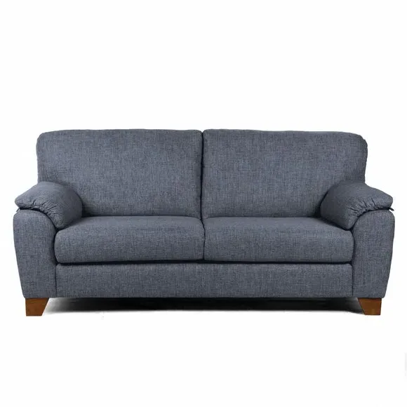 3-Seater Sofa with Padded Arms - Navy, Fabric