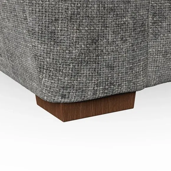 3-Seater Sofa with Pebble Arms - Charcoal, Chenille