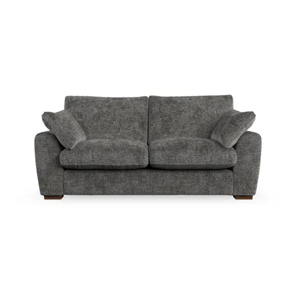 3-Seater Sofa with Pebble Arms - Charcoal, Chenille