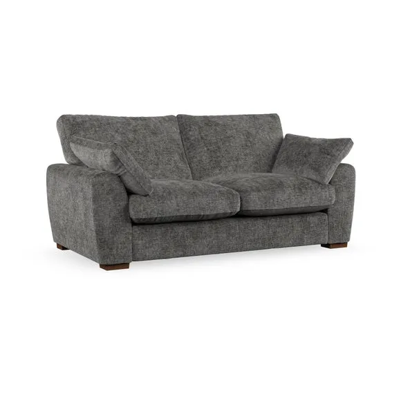 3-Seater Sofa with Pebble Arms - Charcoal, Chenille