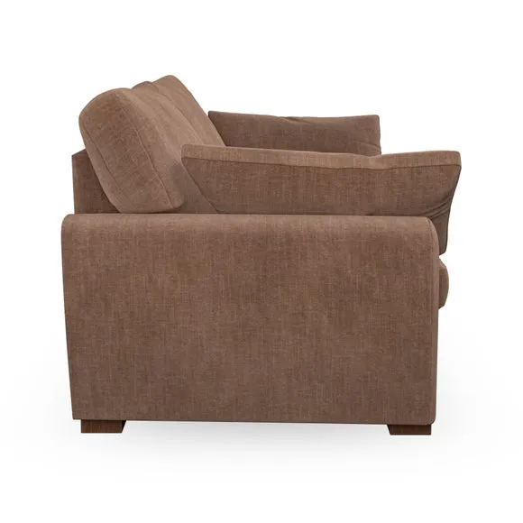 3-Seater Sofa with Pebble Arms - Clay, Chenille