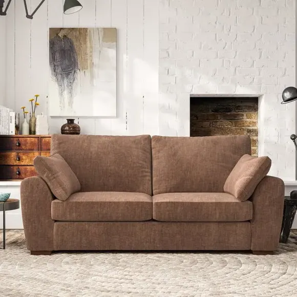 3-Seater Sofa with Pebble Arms - Clay, Chenille