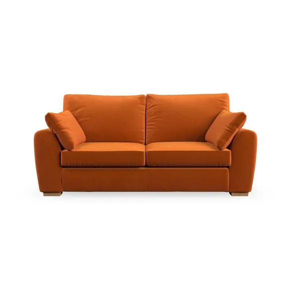 3-Seater Sofa with Pebble Arms - Ginger, Velvet