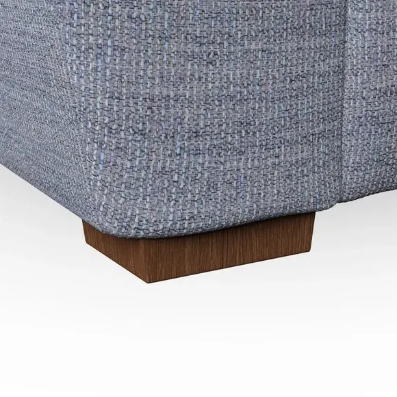 3-Seater Sofa with Pebble Arms - Navy, Fabric